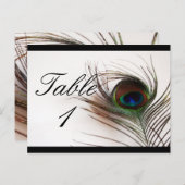 Peacock Feather Glamour Tafelnummer (Voorkant / Achterkant)