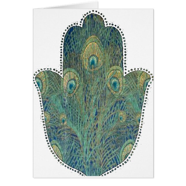 Peacock Feather Hamsa (Devant)