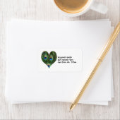 Peacock Feather Heart Address Label (Insitu)
