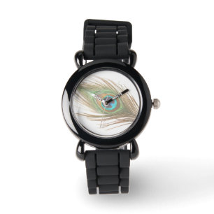 Peacock Feather Horloge