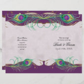 Peacock Feather in Swirls - Formeel weddenschapspr (Voorkant / Achterkant)