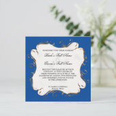 Peacock Feather in Swirls - Weddenschap Kaart (Staand voorkant)