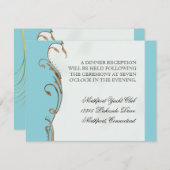 Peacock Feather in Swirls - Weddenschap Kaart (Voorkant / Achterkant)