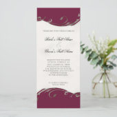 Peacock Feather in Swirls - Weddenschap Kaart (Staand voorkant)