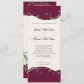 Peacock Feather in Swirls - Weddenschap Kaart (Voorkant / Achterkant)