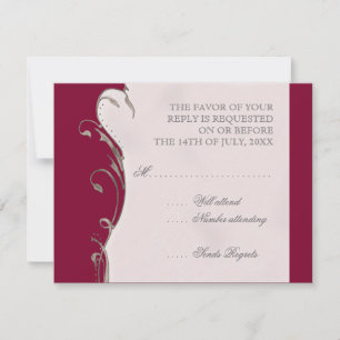 Peacock Feather in Swirls - Weddenschap Kaart