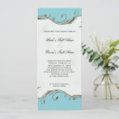 Peacock Feather in Swirls - Weddenschap Kaart (Staand voorkant)