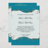 Peacock Feather in Swirls - Weddenschap Kaart (Voorkant / Achterkant)