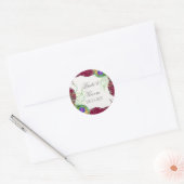 Peacock Feather in Swirls - Weddenschappen Sticker (Envelop)