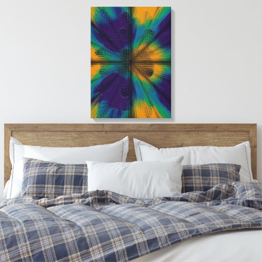 Peacock Feather Interference Pattern  Canvas Afdruk (Insitu (Slaapkamer))