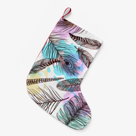 Peacock Feather Kleine Kerstsok (Voorkant (Hangend))