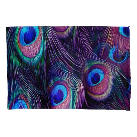 Peacock Feather Kussensloop (Voorkant)