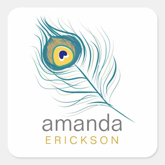 Peacock Feather Labels (Voorkant)