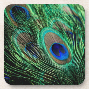 Peacock Feather Lucky Bier Onderzetter
