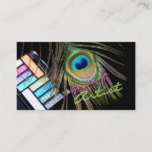 Peacock Feather Makeup Artist Visitekaartje (Voorkant)