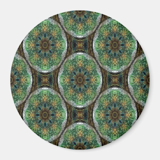 Peacock Feather Mandala..... Magneet (Voorkant)