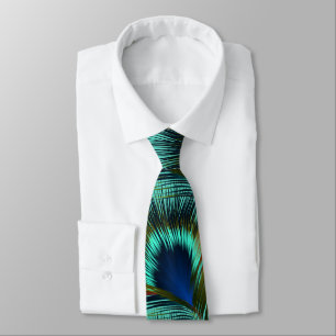 Peacock Feather Mannen Necktie Stropdas
