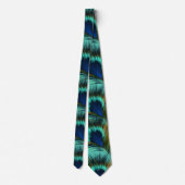 Peacock Feather Mannen Necktie Stropdas (Achterkant)