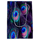 Peacock Feather Medium Cadeauzakje (Achterkant)