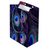 Peacock Feather Medium Cadeauzakje (Achterkant Gekanteld)
