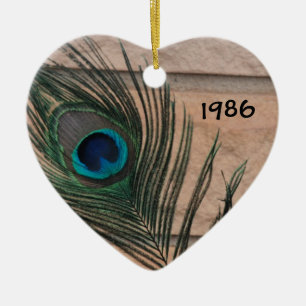 Peacock Feather met Ornament van brick