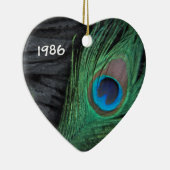 Peacock Feather met zwart Ornament (Rechts)