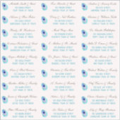 Peacock Feather Modern Wedding Gast Adres Stick Sticker (Voorkant)