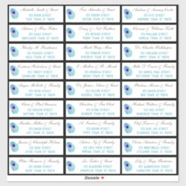 Peacock Feather Modern Wedding Gastenadres Sticker