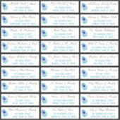 Peacock Feather Modern Wedding Gastenadres Sticker (Voorkant)