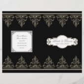 Peacock Feather n Swirls - Programme de mariage fo (Devant)