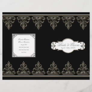 Peacock Feather n Swirls - Programme de mariage fo