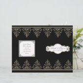 Peacock Feather n Swirls - Programme de mariage fo (Debout devant)