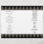 Peacock Feather n Swirls - Programme de mariage fo (Dos)