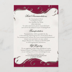 Peacock Feather n Swirls - Reception, Map, Hotel Informatiekaartje