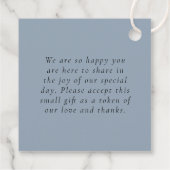 Peacock Feather Namen Dank u Bericht Bruiloft Bedankjes Labels (Achterkant)