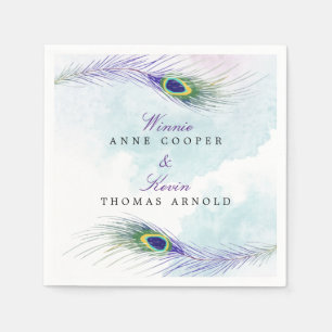 Peacock Feather Napkins Servet