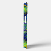 Peacock Feather Neon Fractal Funky Designer Art Case-Mate iPhone Case (Achterkant / Rechts)