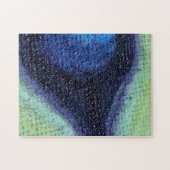 Peacock Feather op Canvas Legpuzzel (Horizontaal)