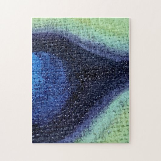 Peacock Feather op Canvas Legpuzzel (Verticaal)