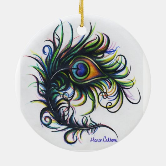 Peacock Feather Ornament (Achterkant)