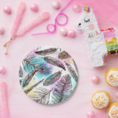 Peacock Feather Papieren Bordje (Feest)