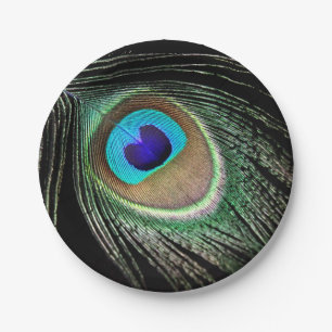 Peacock Feather Papieren Bordje