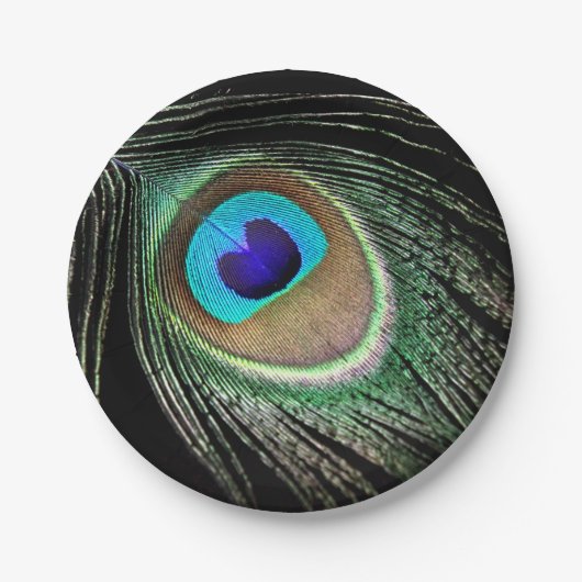 Peacock Feather Papieren Bordje (Voorkant)