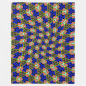 Peacock Feather patronen Fleece Deken (Voorkant)