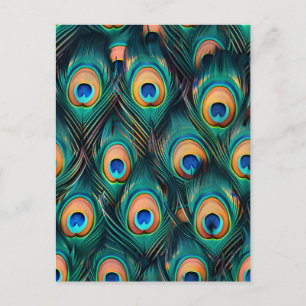 Peacock Feather Pattern Briefkaart