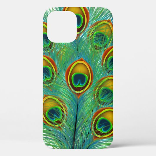 Peacock Feather Pattern Case-Mate iPhone Case (Achterkant)