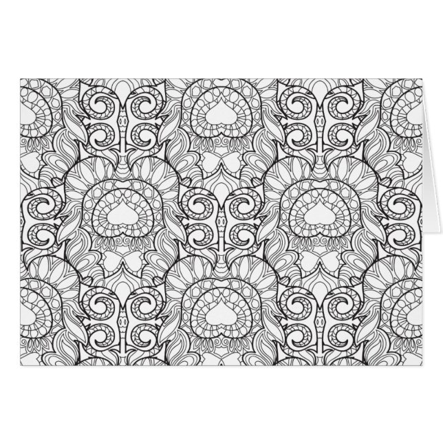 Peacock Feather Pattern Doodle (Voorkant Horizontaal)