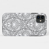 Peacock Feather Pattern Doodle Case-Mate iPhone Case (Achterkant (horizontaal))