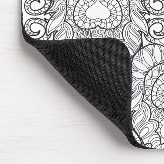 Peacock Feather Pattern Doodle Muismat (Hoek)