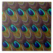 Peacock Feather Pattern Tegeltje (Voorkant)